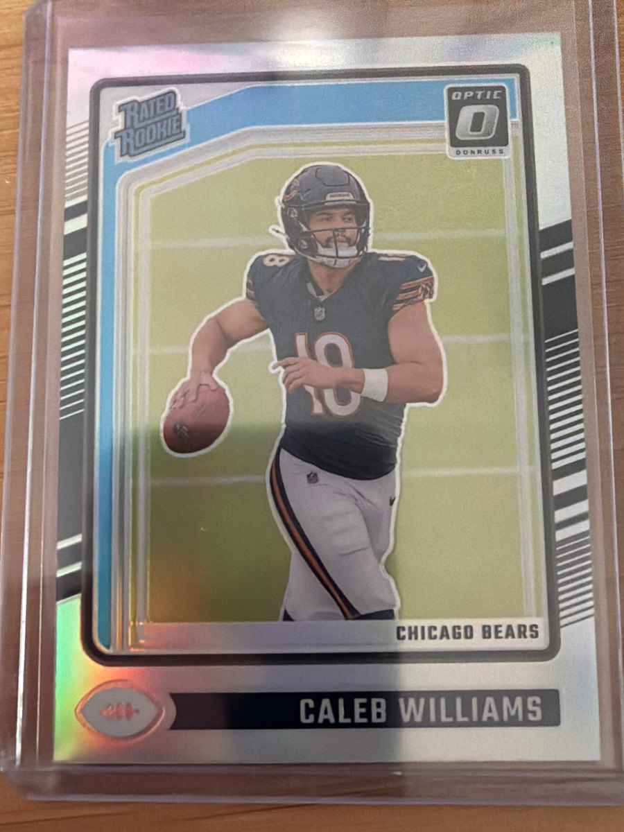 Caleb Williams 2024 Panini Donruss Optic Football Rated Rookie Holo #201 card